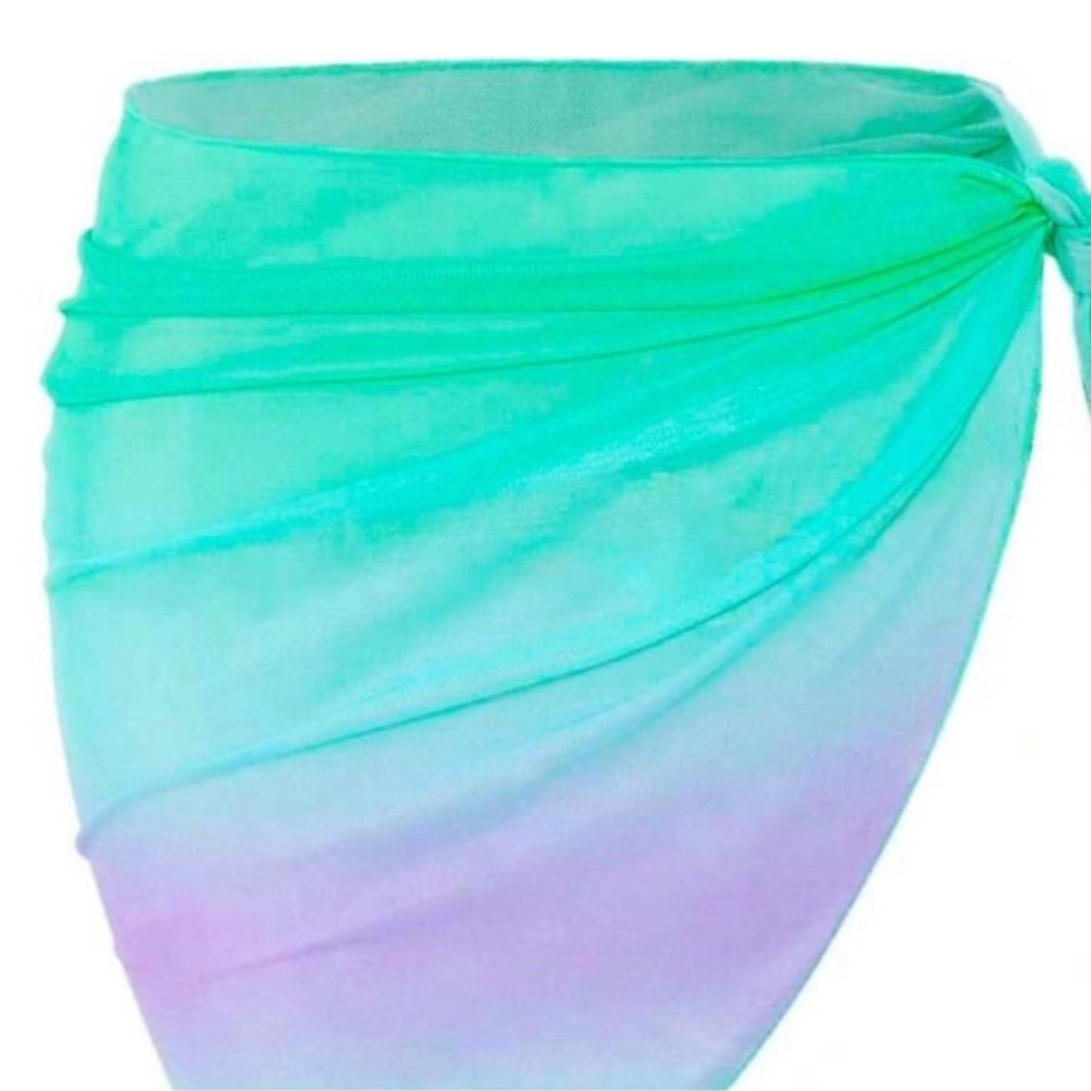 Victoria's Secret Tie-Dye Swim Coverup in Purple and Teal - Picture 9 of 14
